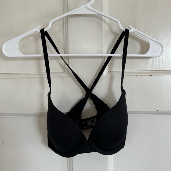 Victoria’s Secret black t-shirt push up full coverage bra size 32B - Picture 1 of 5
